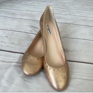 Karl Lagerfeld Paris dressy wedge shoes Rose Gold color